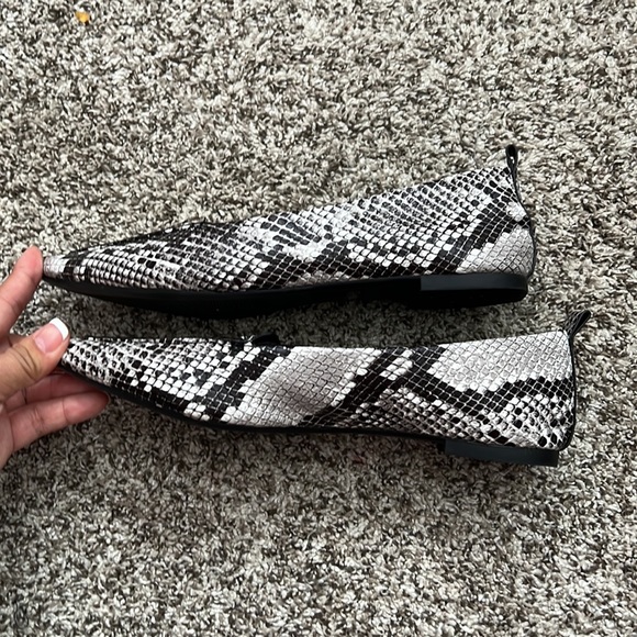 Lulus Emmy Snakeskin Print Pointed Toe Ballet Loafer Shoes - Picture 6 of 7